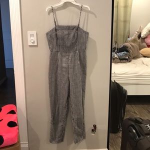 Gingham print jumpsuit